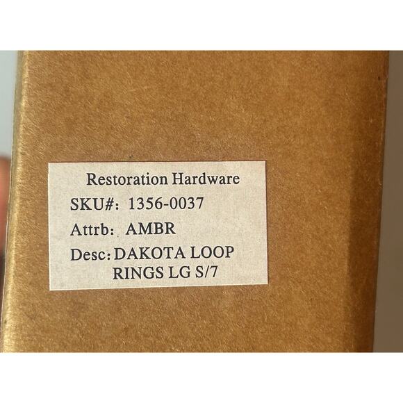 Restoration Hardware Drapery Curtain Loop Rings 7 burnished amber Large Dakota - Picture 2 of 4